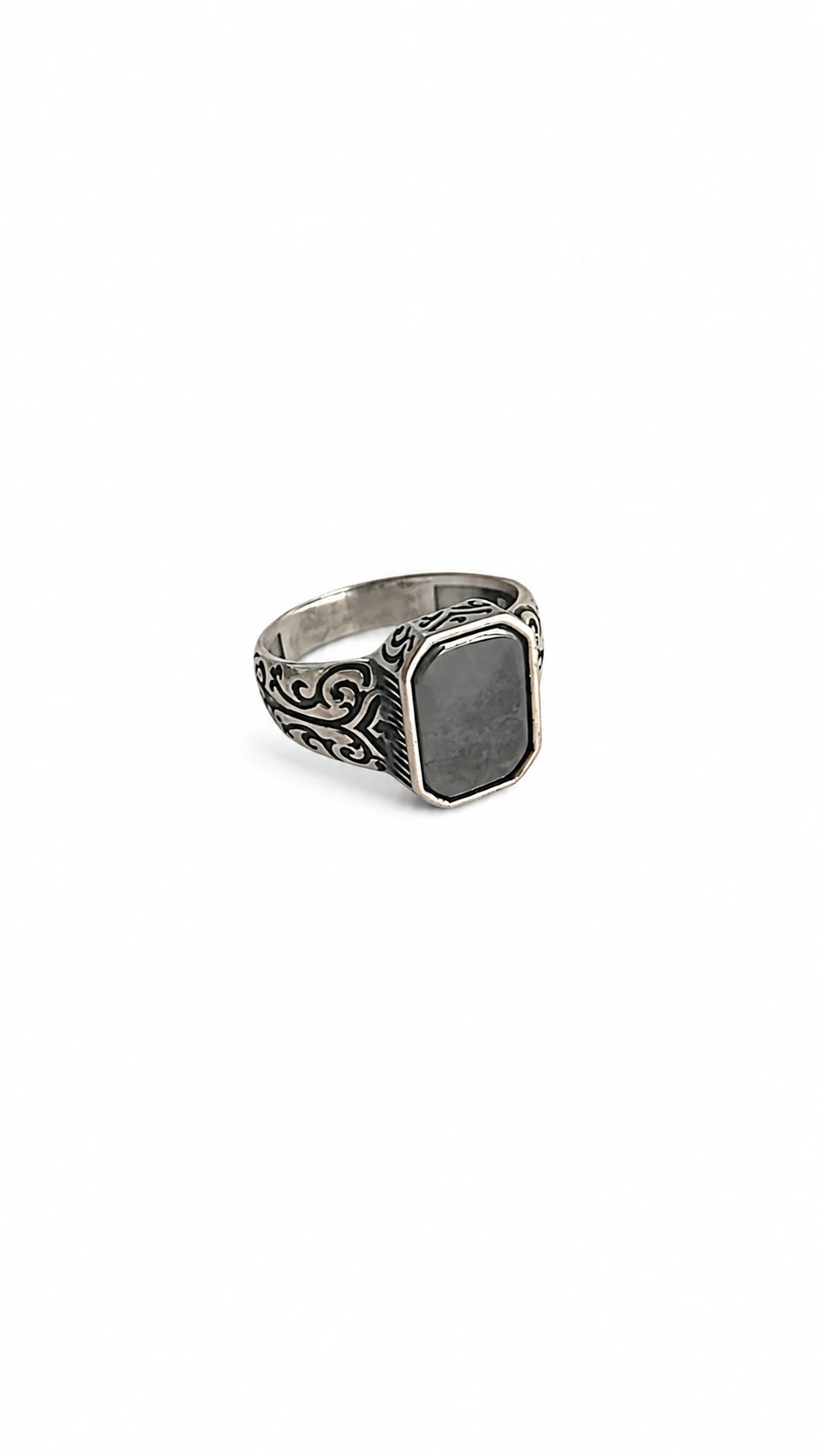 Oniks Taşlı 925 Ayar Erkek Gümüş (Silver Yüzük)