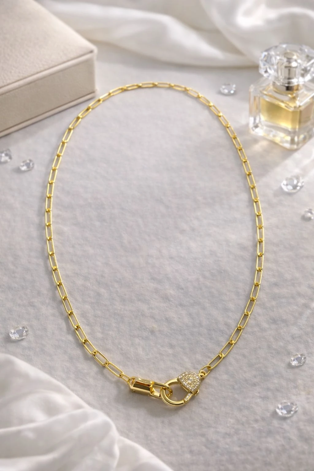 14 K Kararmaz İthal Çelik Kolye