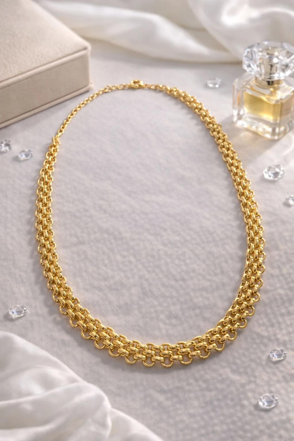 14 K Kararmaz İthal Çelik Kolye