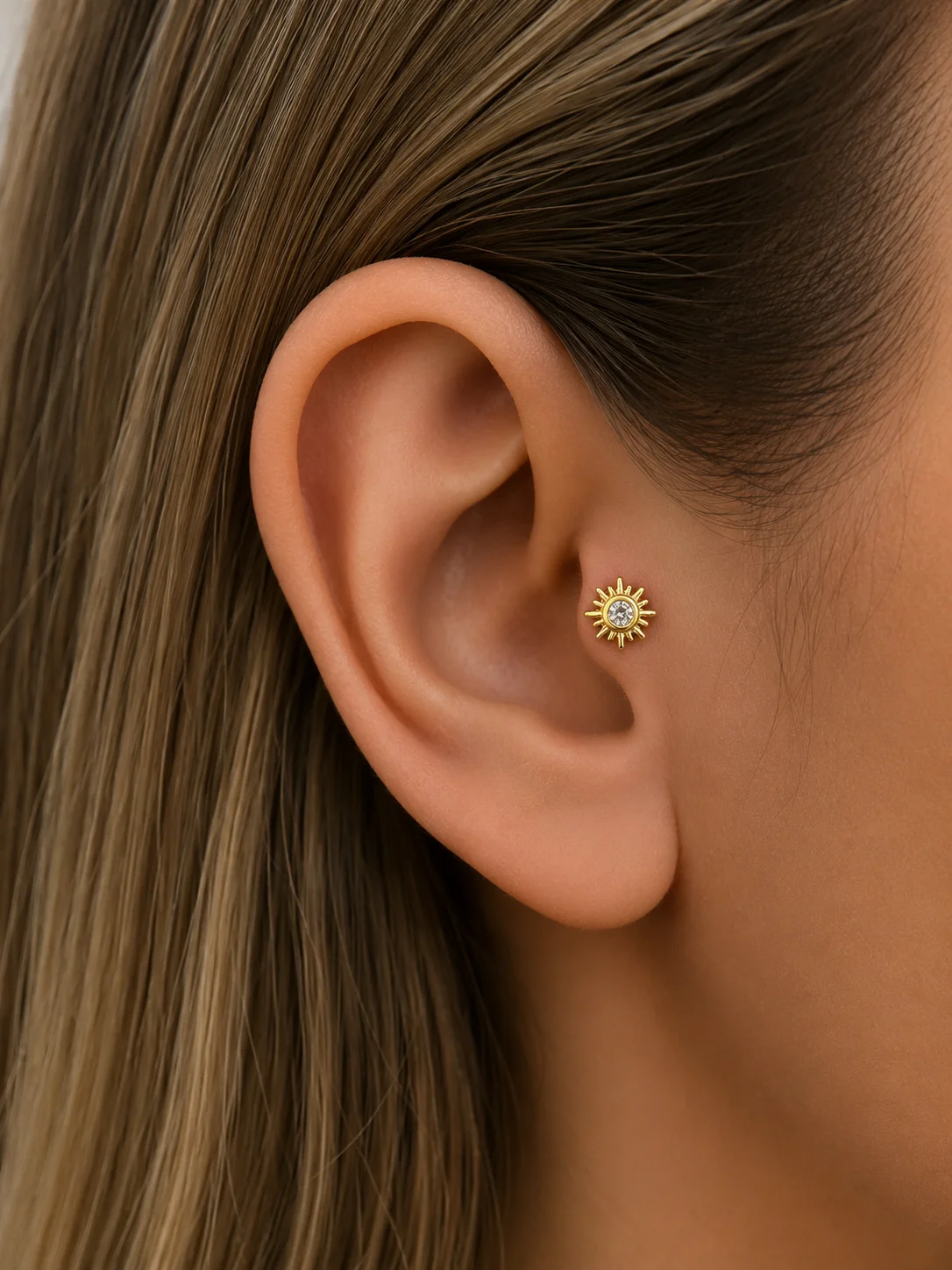 925 Ayar Gümüş Kadın Tragus Küpe