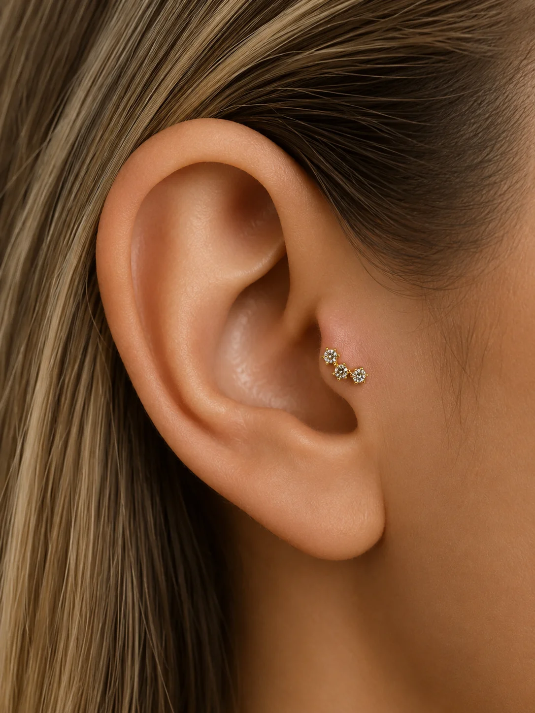 925 Ayar Gümüş Kadın Tragus Küpe